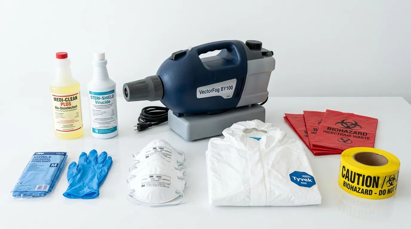 Professional biohazard remediation crew working in Torresdale