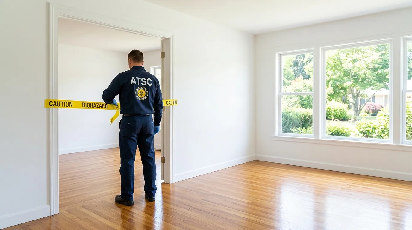 Certified biohazard cleanup crew performing Decomposition Cleanup in Torresdale